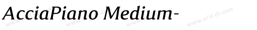 AcciaPiano Medium字体转换